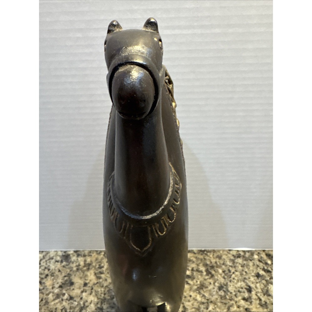 Vintage Handcrafted Wood Camel With Embossed Metal Body Plate‎ 12" Tall - Picture 5 of 7